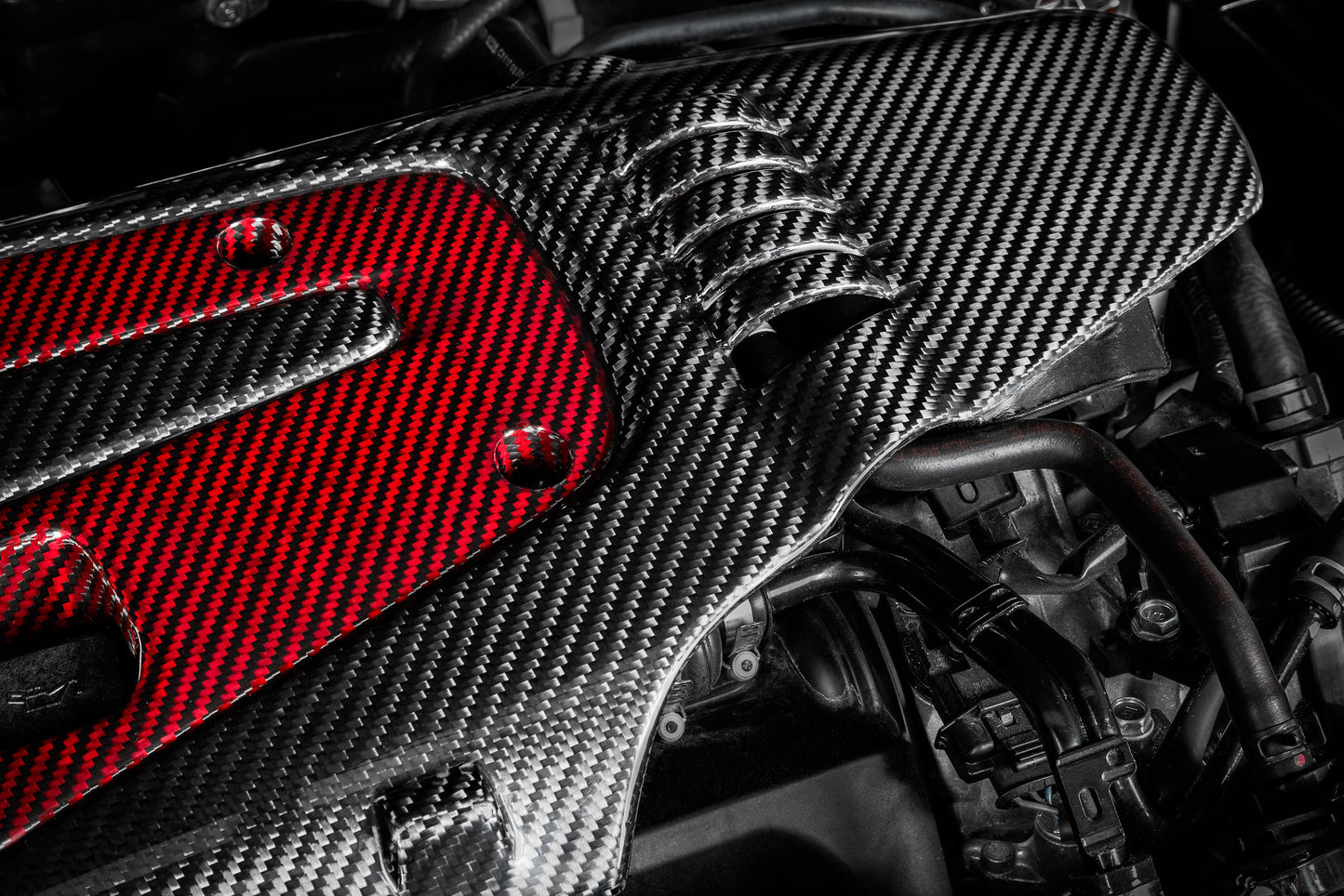 HONDA FK2 Civic - Engine Cover Red and Black