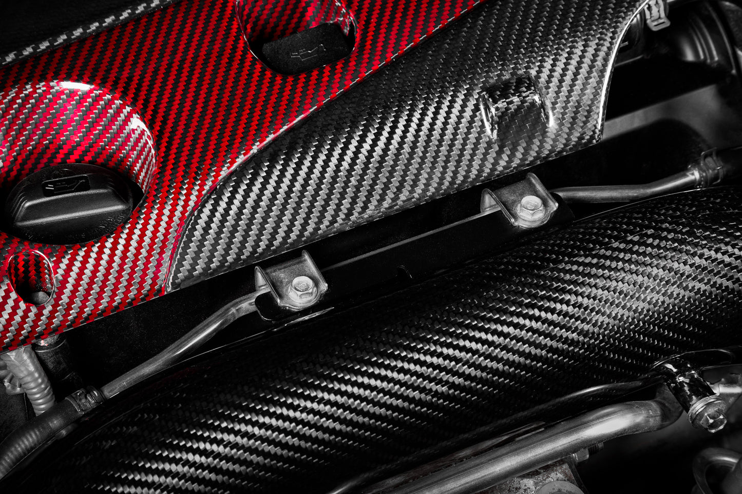 HONDA FK8 Civic - Engine Cover Red and Black